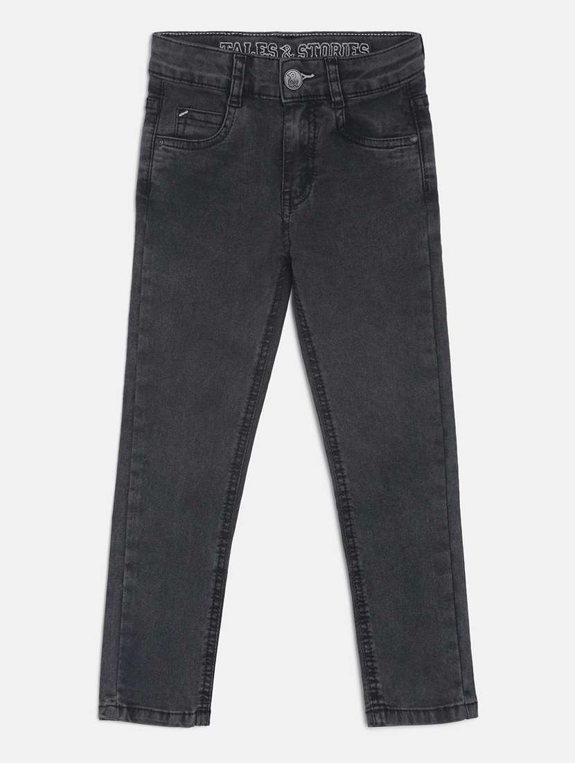 boy's plain skinny fit jeans - 19520395 -  Standard Image - 3