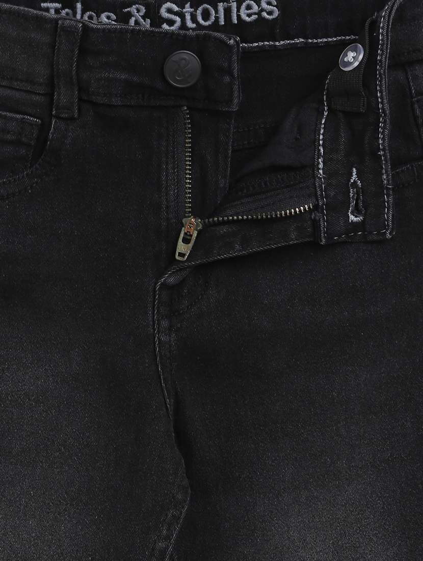 Boy's Plain Skinny Fit Jeans - 19520401 -  Standard Image - 5