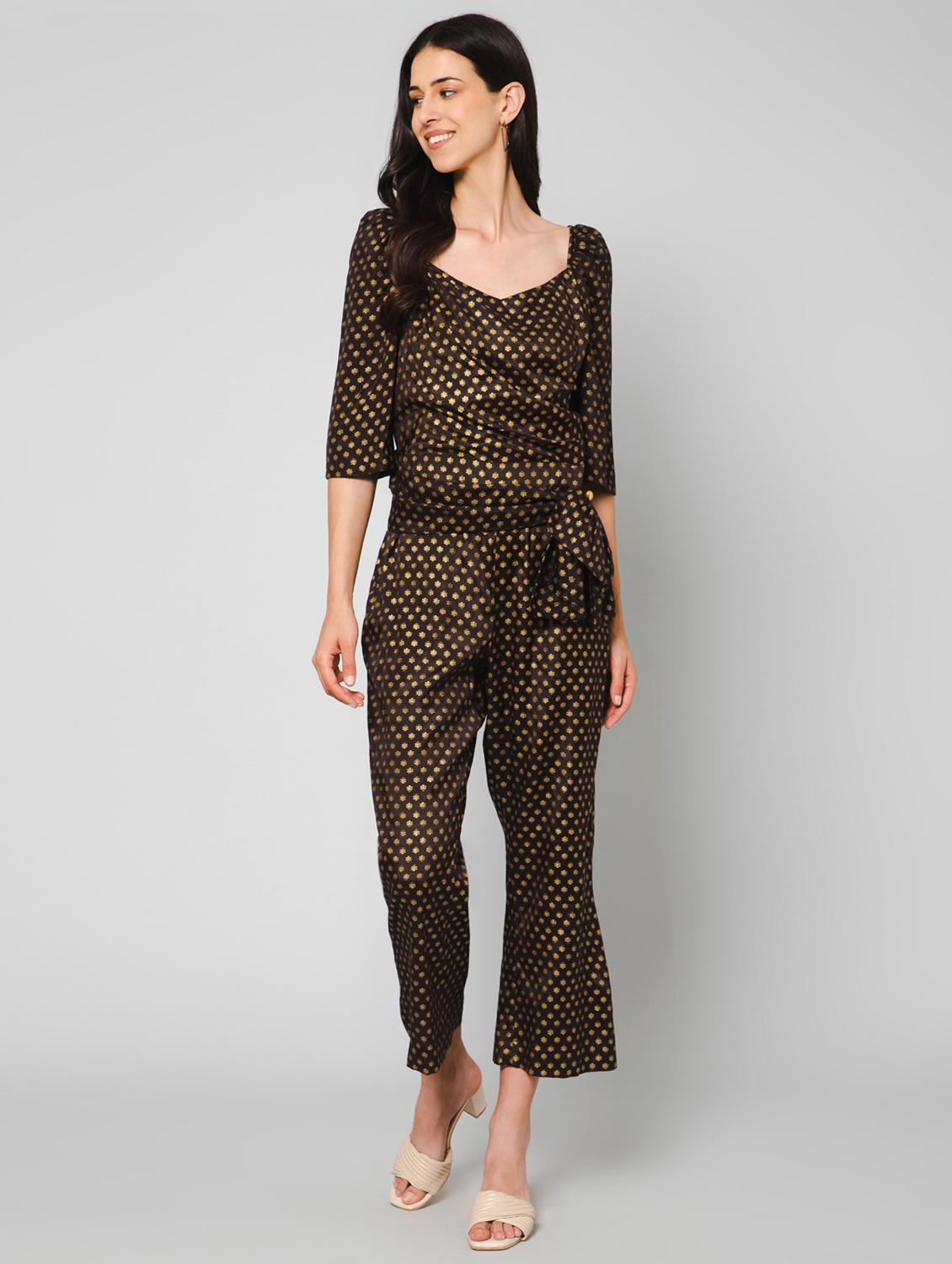 sweetheart neck printed full leg jumpsuit - 19522255 - Standard Image - 3