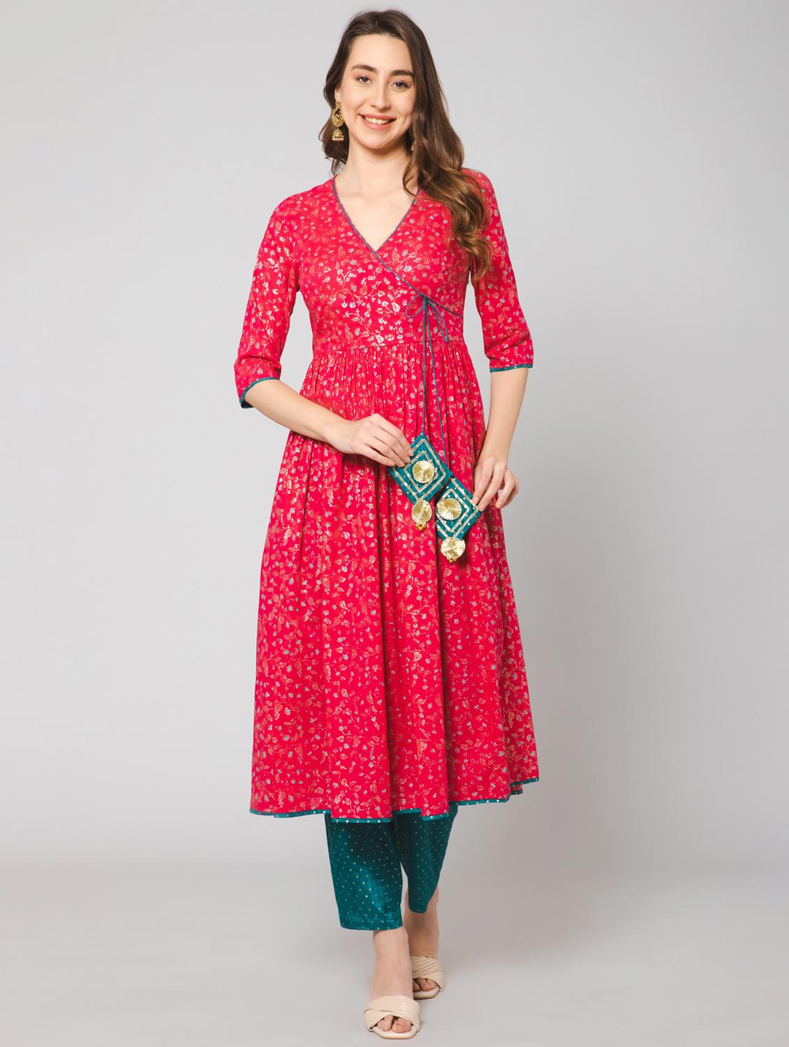 printed kurta pant set - 19522260 -  Zoom Image - 0