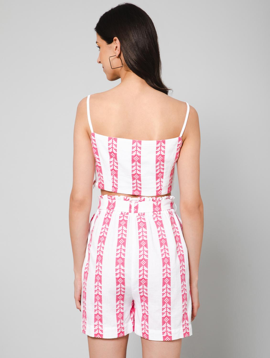 cami neck printed top and shorts set co-ord - 19522268 - Standard Image - 3
