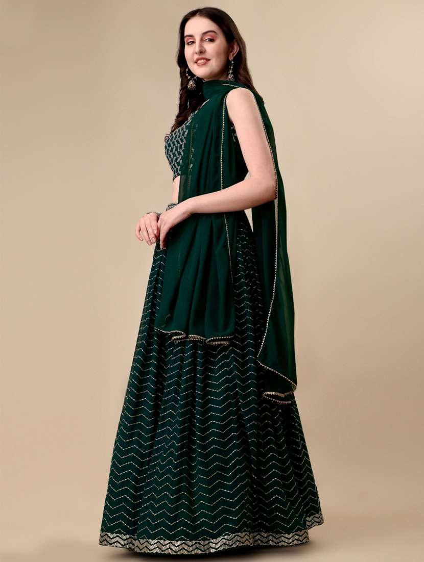embellished flared lehenga - 19522410 - Standard Image - 3