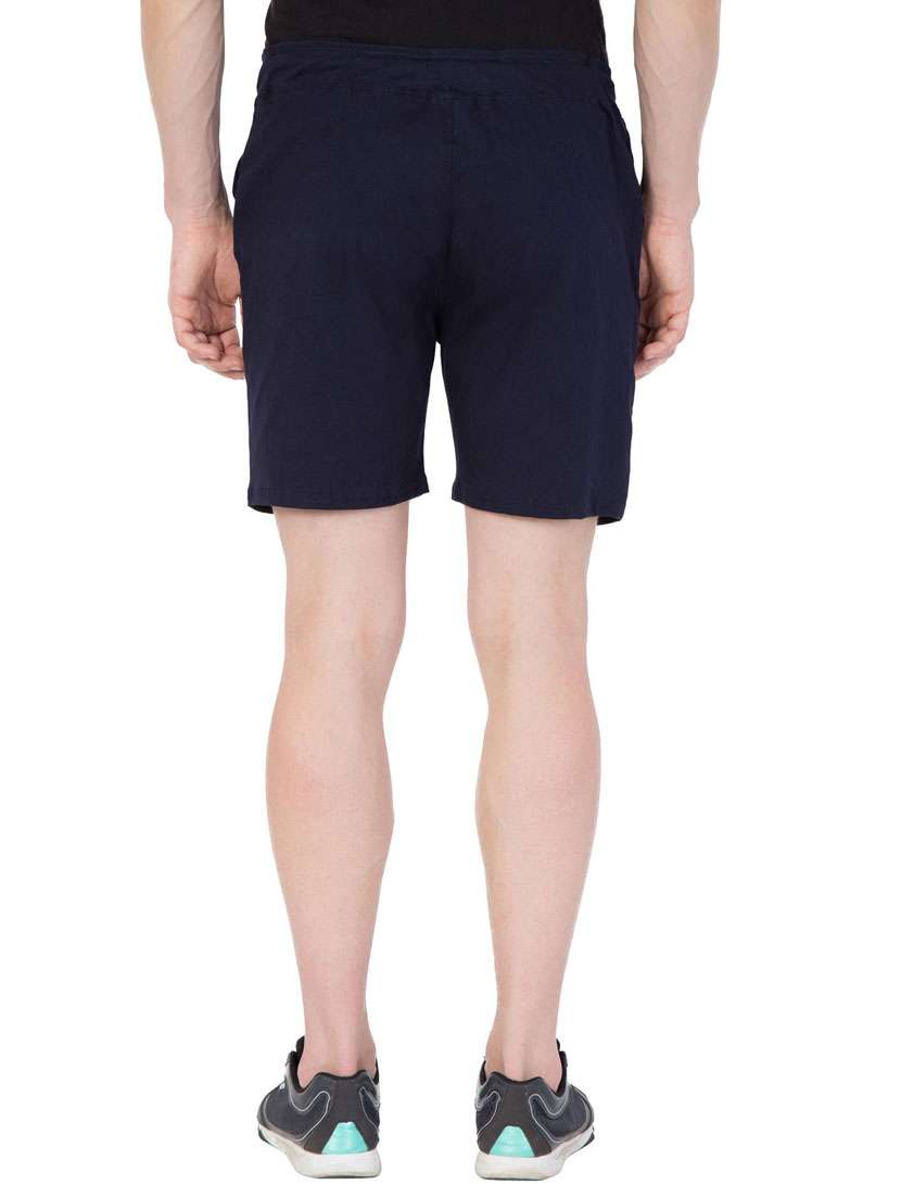 navy blue cotton blend short - 19523115 - Standard Image - 3