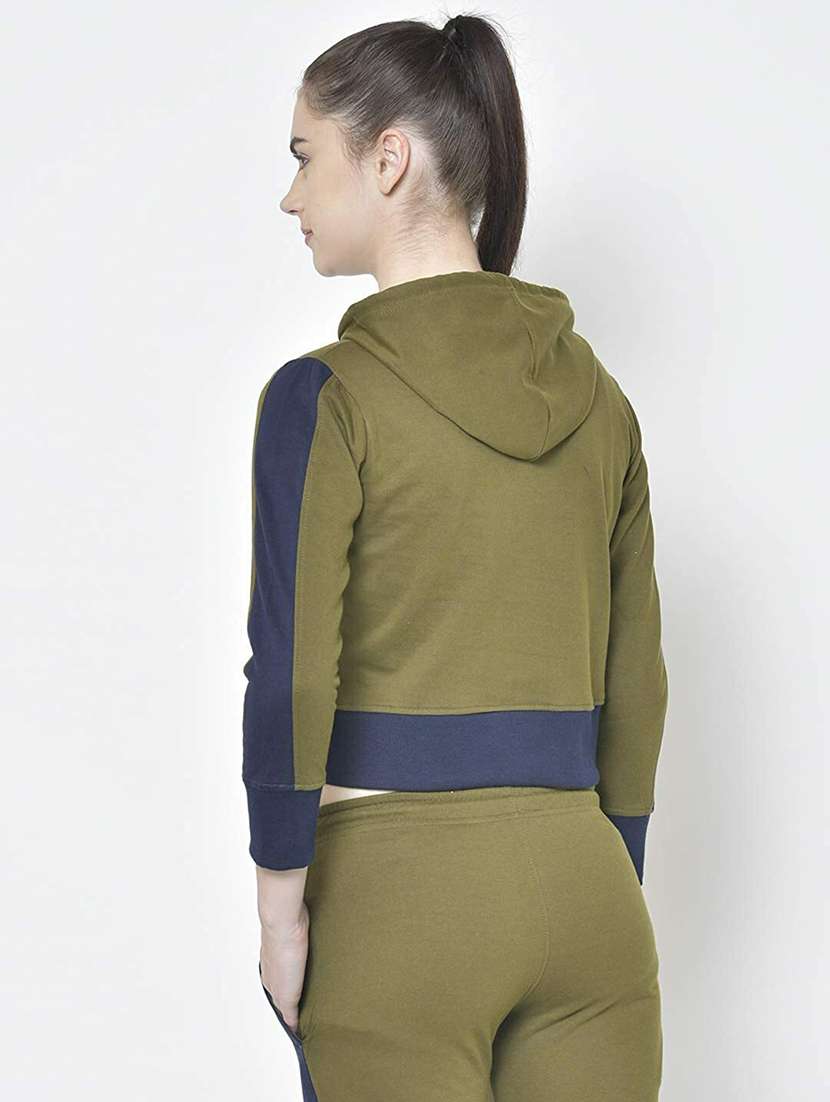 round neck color block hoodie sweatshirt - 19523857 -  Standard Image - 3