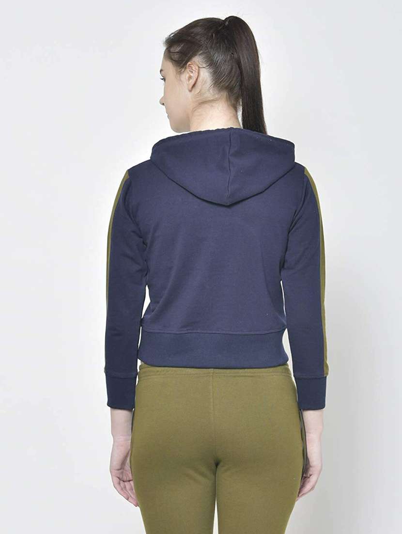 cotton color block hoodies sweatshirt - 19523858 -  Standard Image - 3