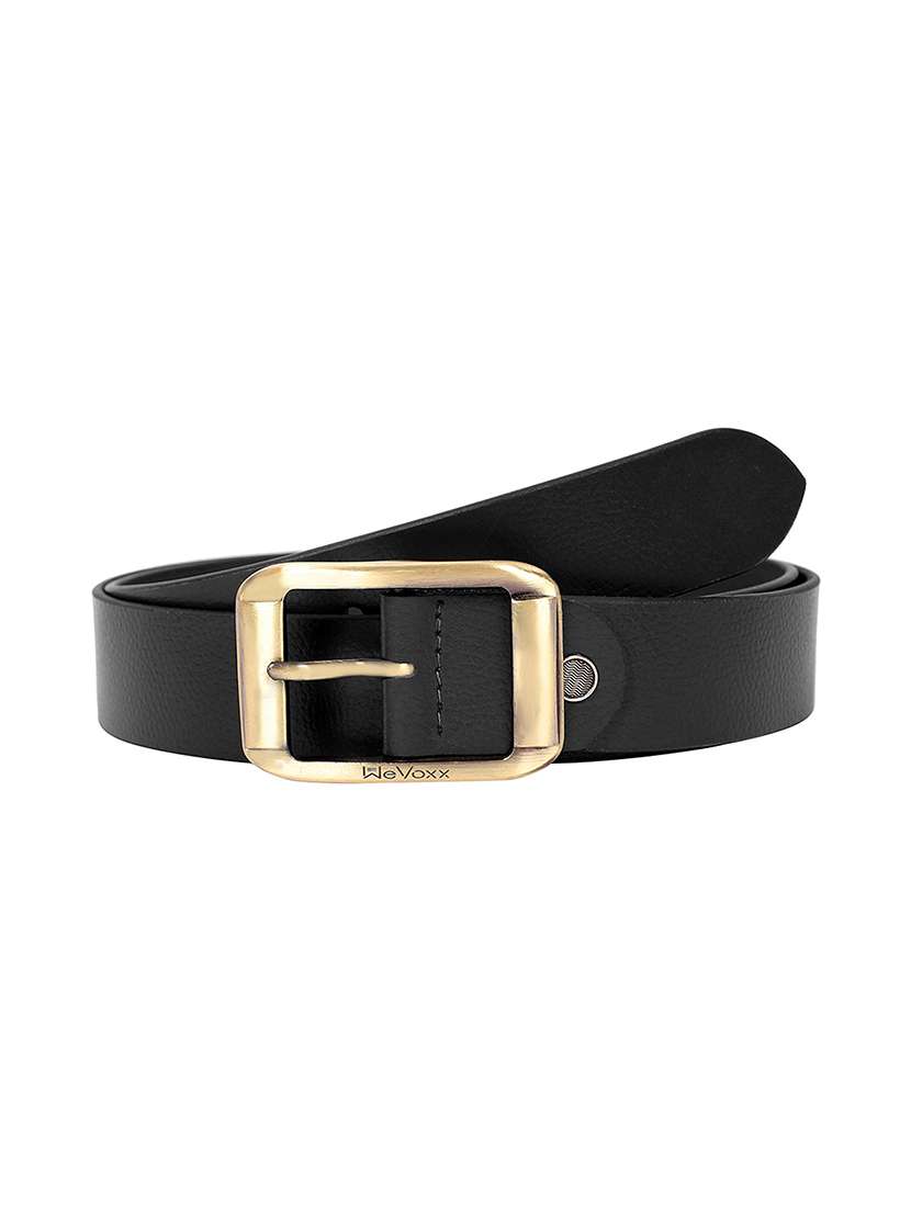 black leather belt