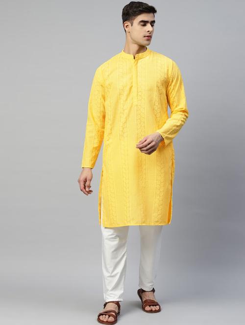 embroidered kurta pyjama set - 19528529 - Standard Image - 0