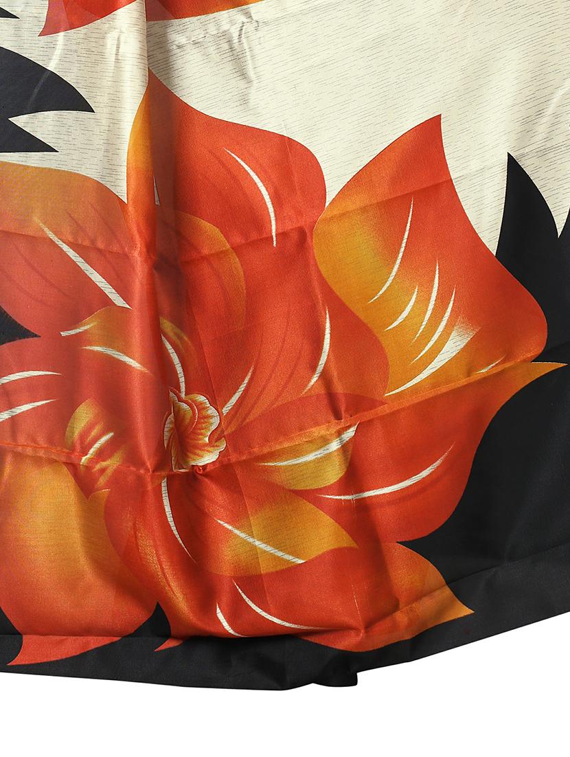 women's floral black colored saree with blouse - 19532188 - Standard Image - 3