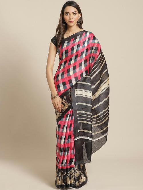 pink khadi saree with blouse - 19532611 -  Standard Image - 0