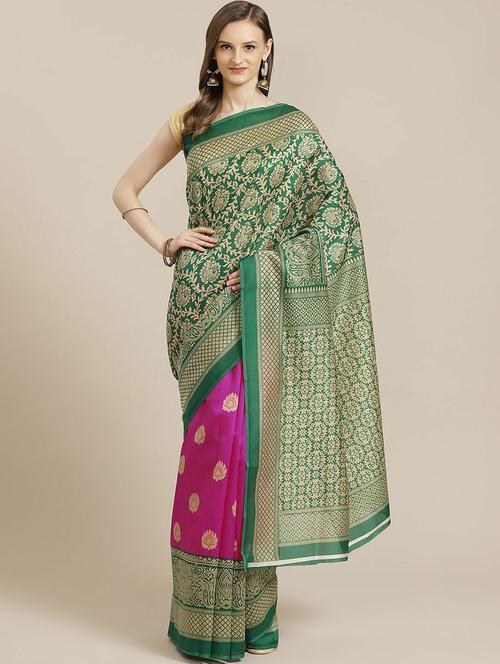 women's self design pink colored saree - 19533313 - Standard Image - 0