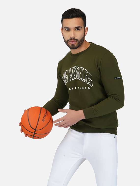 mens chest print sweatshirt - 19537663 -  Standard Image - 3