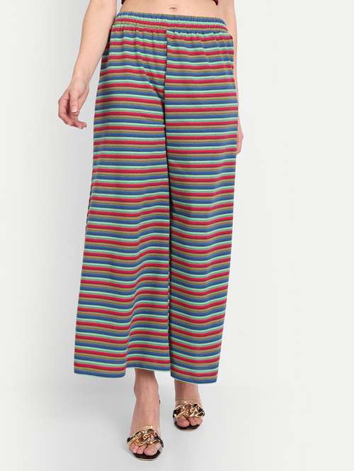 casual stripes straight palazzo - 19537821 -  Standard Image - 0