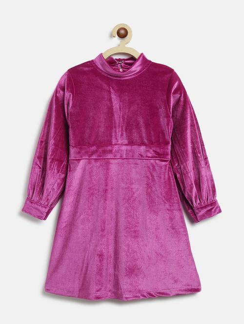 girls mandarin collar long sleeves frock - 19554840 - Standard Image - 0
