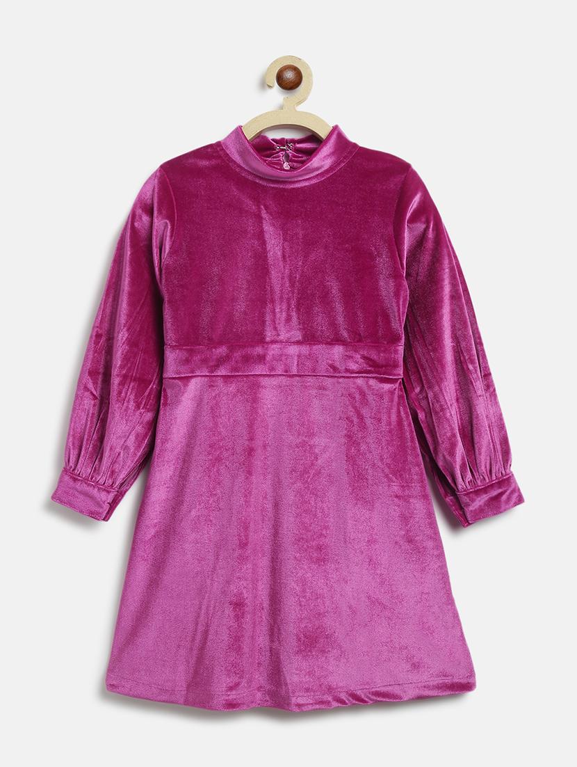 girls mandarin collar long sleeves frock - 19554840 - Zoom Image - 0