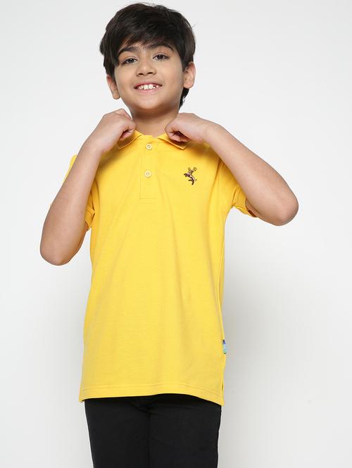 boys polo neck solid t-shirt - 19555008 - Standard Image - 0