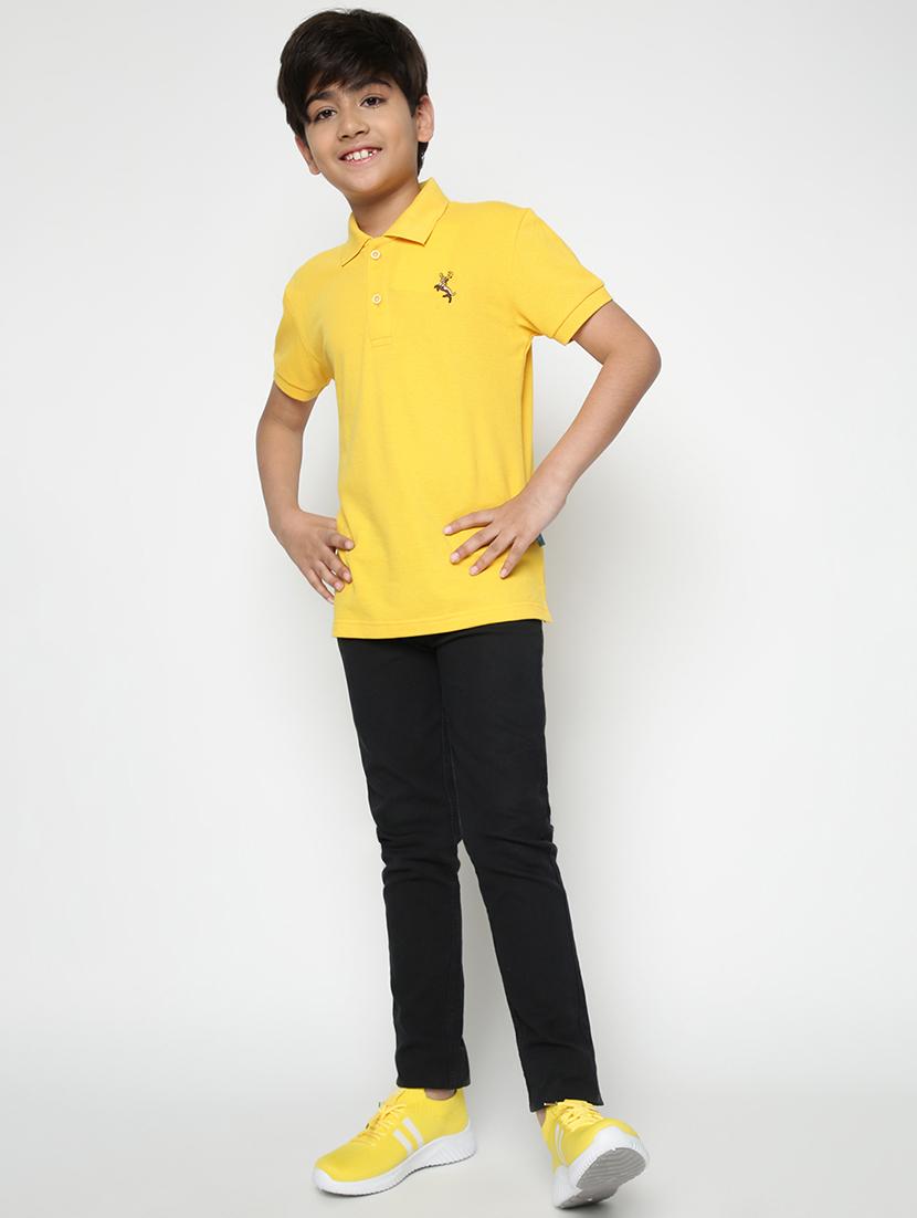 boys polo neck solid t-shirt - 19555008 - Standard Image - 3