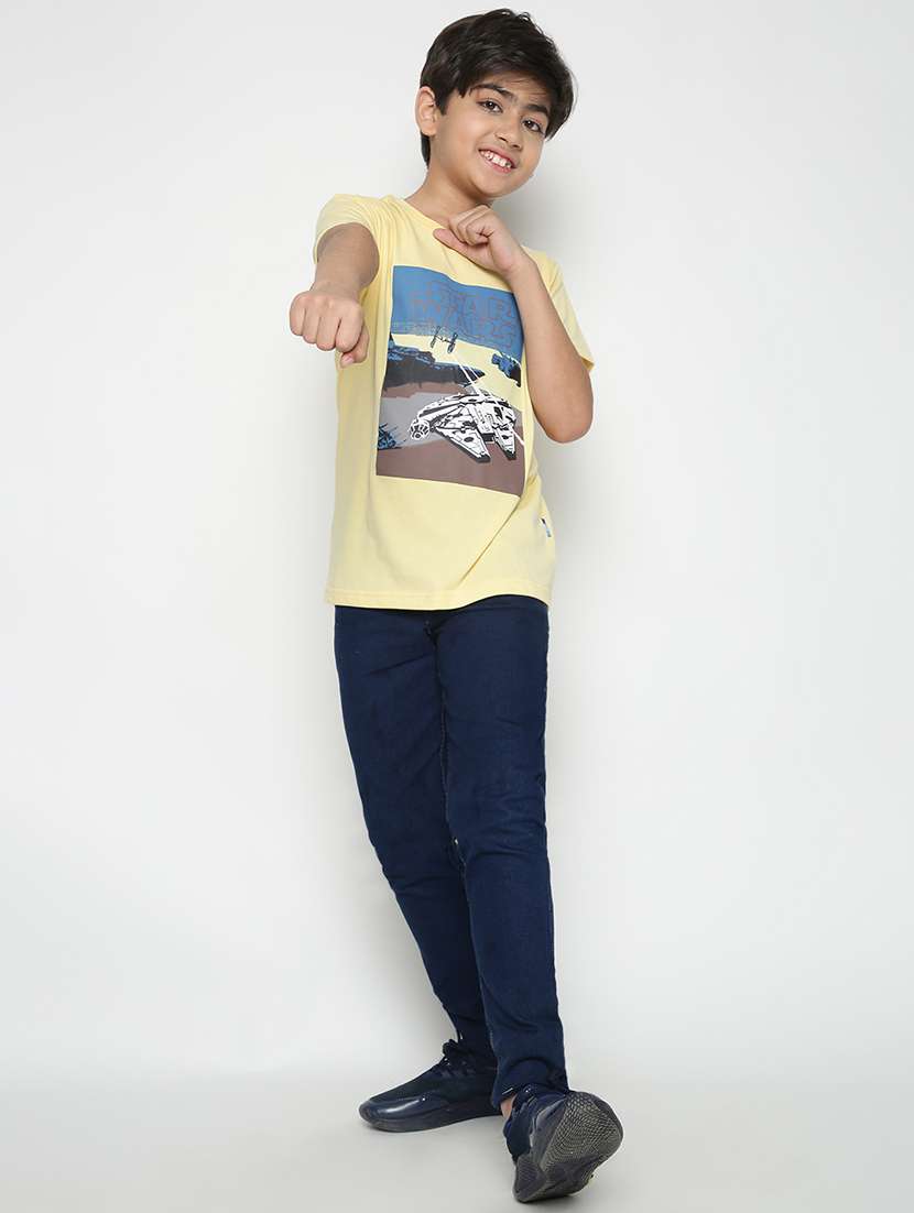boys round neck front print t-shirt  - 19555016 -  Standard Image - 3
