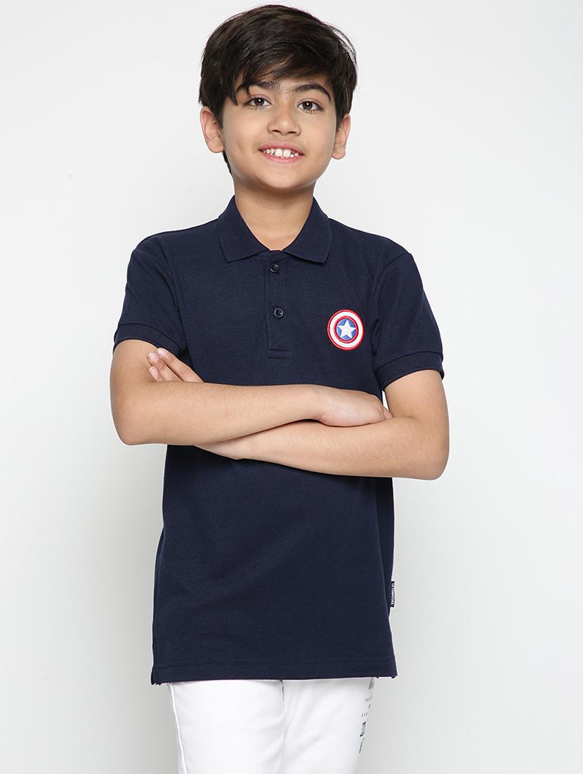 navy blue embroidered detailed polo t-shirt - 19555020 - Zoom Image - 0