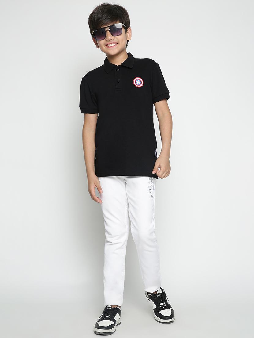 boys polo neck solid t-shirt - 19555021 - Standard Image - 3