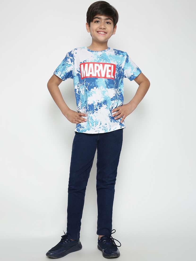 boys round neck tie dyed t-shirt  - 19555027 -  Standard Image - 3