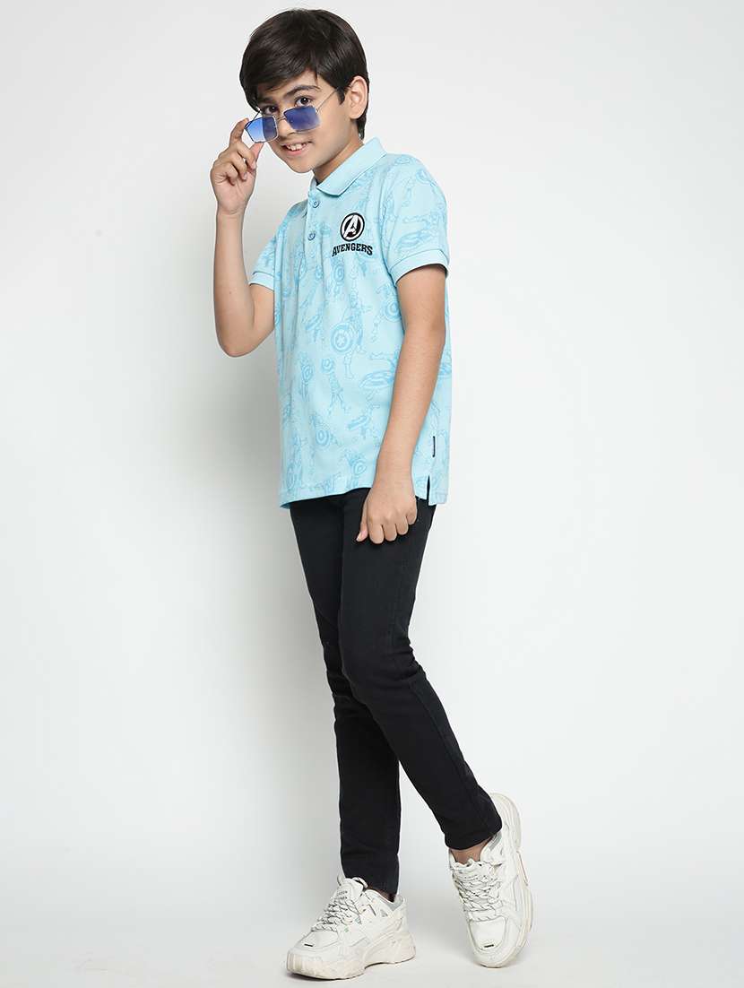 boys polo neck printed t-shirt  - 19555029 -  Standard Image - 3