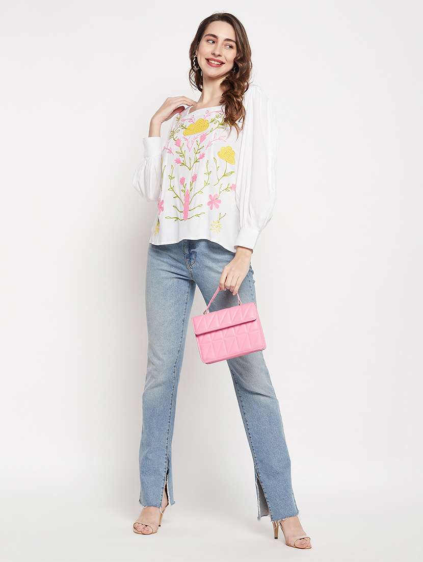 women's straight square neck top - 19559508 - Standard Image - 3