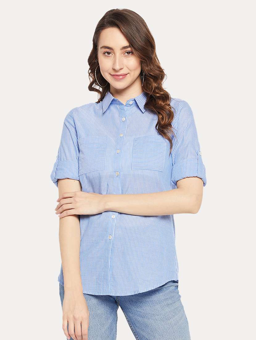 women striped regular shirt - 19560290 - Zoom Image - 0