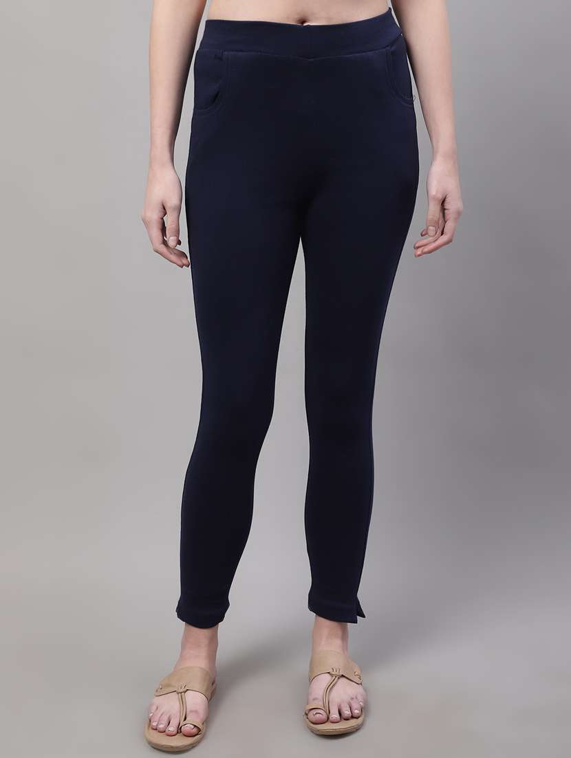 navy blue cotton leggings