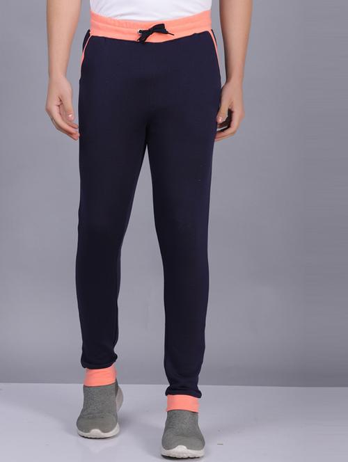 dark blue cotton joggers - 19564364 - Standard Image - 0