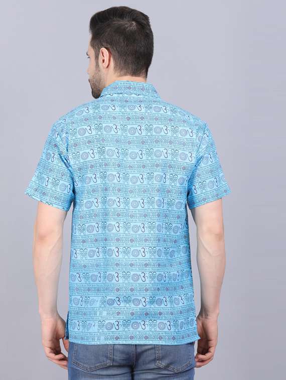 blue printed short kurta - 19564558 - Standard Image - 3