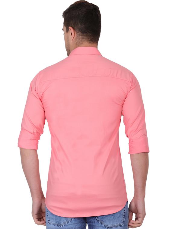 pink cotton blend casual shirt - 19564637 - Standard Image - 3