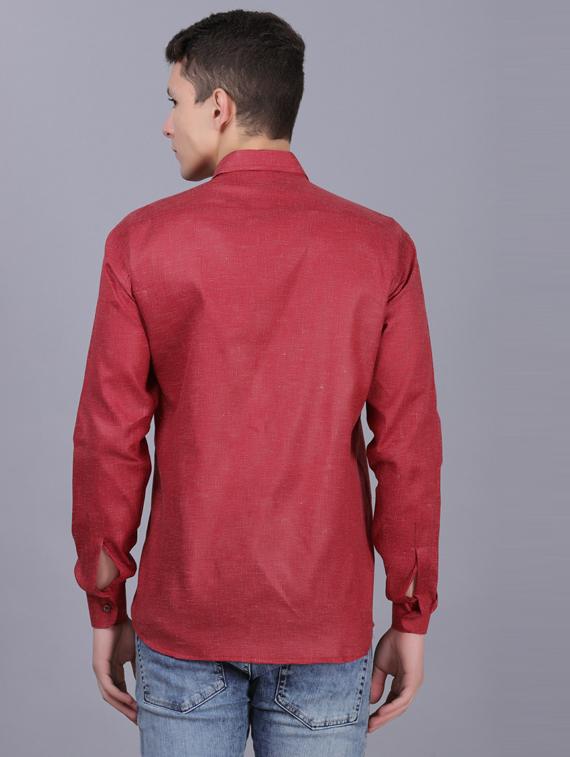 mens solid casual shirt - 19564646 - Standard Image - 3