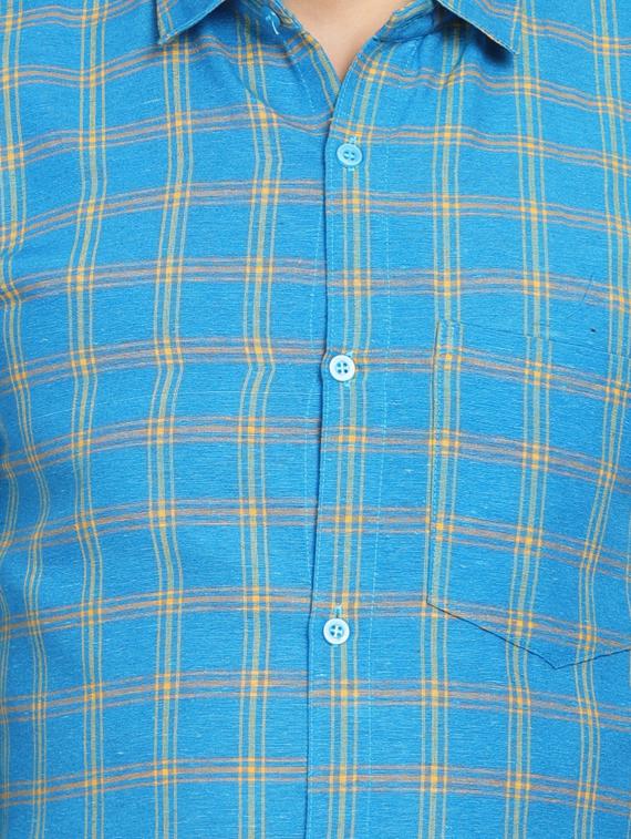 mens checks casual shirt - 19564649 - Standard Image - 5