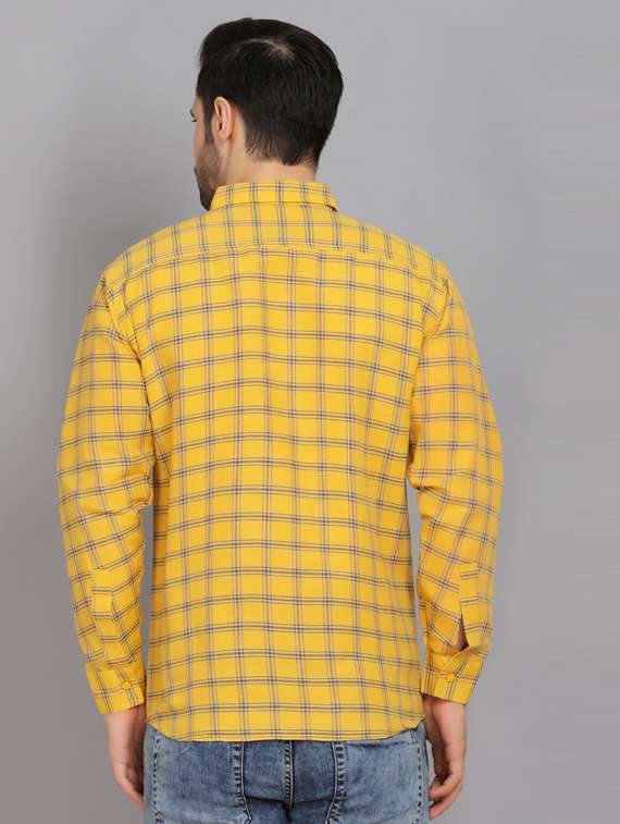 yellow cotton blend casual shirt - 19564652 - Standard Image - 3