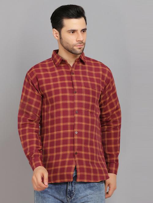 mens checks casual shirt - 19564653 - Standard Image - 0