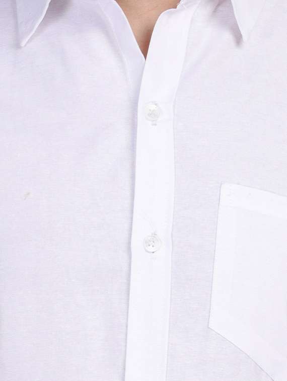 white cotton casual shirt - 19564679 -  Standard Image - 5