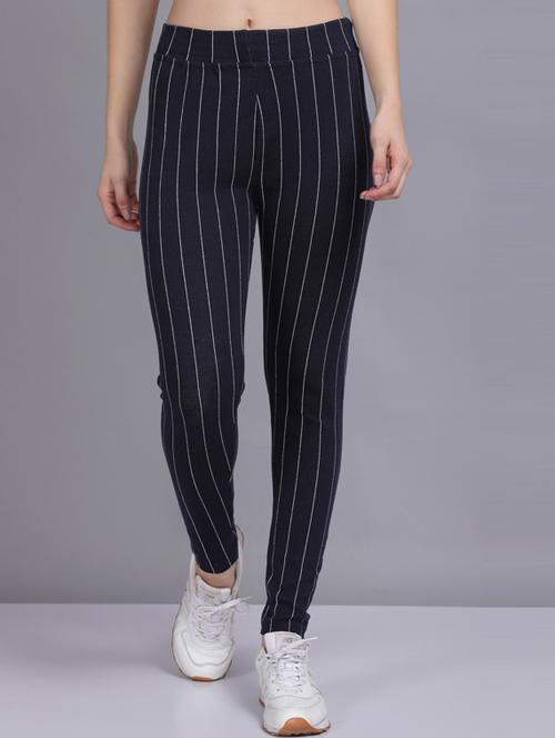 dark blue cotton blend jeggings - 19565868 - Standard Image - 0