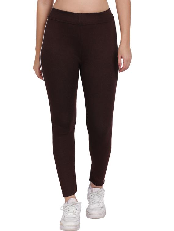 brown cotton blend jeggings - 19565872 - Zoom Image - 0