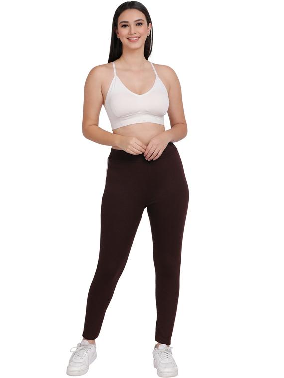 brown cotton blend jeggings - 19565872 - Standard Image - 3