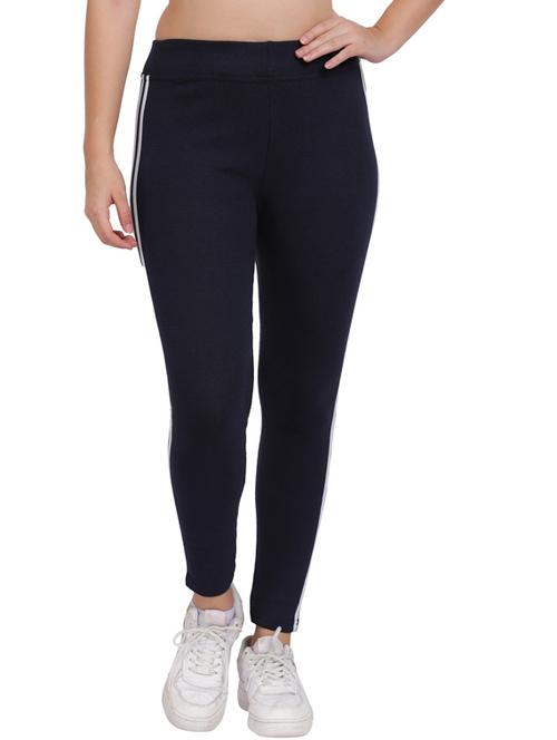 dark blue cotton blend jeggings - 19565885 - Standard Image - 0