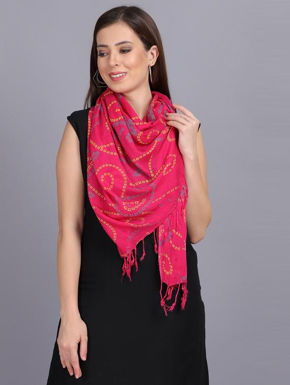 pink rayon dupatta - 19565934 - Zoom Image - 0