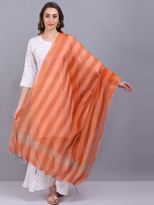 orange printed dupatta - 19565938 - Standard Image - 0