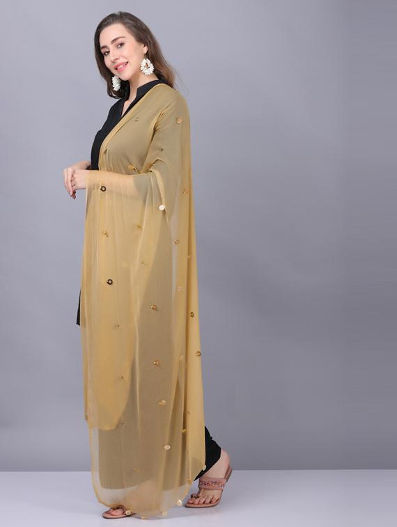 beige solid dupatta - 19565968 - Standard Image - 3