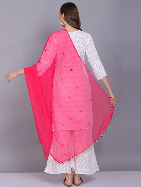 pink solid dupatta - 19565972 - Standard Image - 3