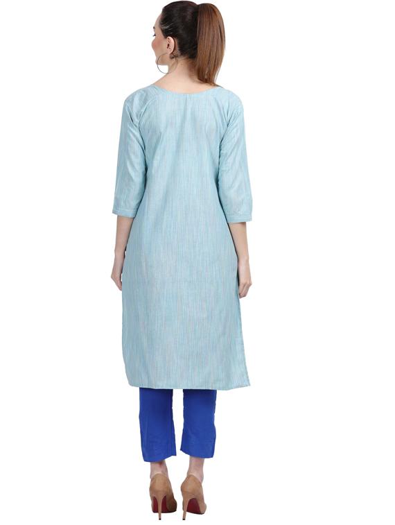 round neck kurta pant set - 19566002 - Standard Image - 3