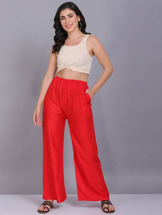 solid mid rise palazzo - 19566034 -  Standard Image - 3