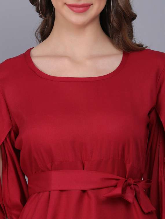 women's straight round neck top - 19566044 -  Standard Image - 5