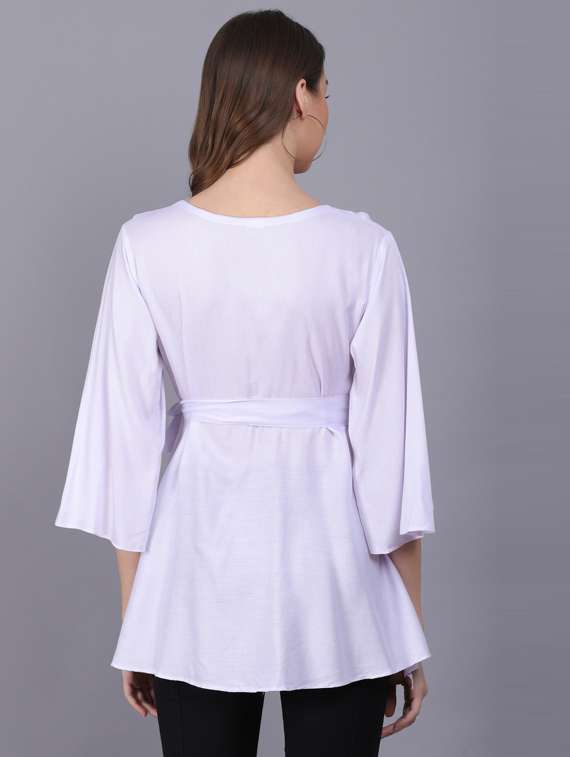 women's a line round neck top - 19566049 -  Standard Image - 3