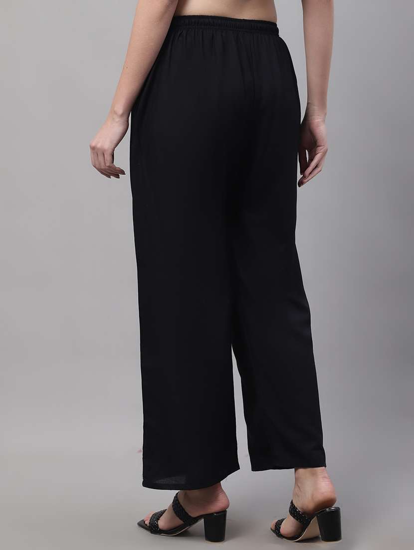 mid rise solid palazzo - 19566512 -  Standard Image - 3