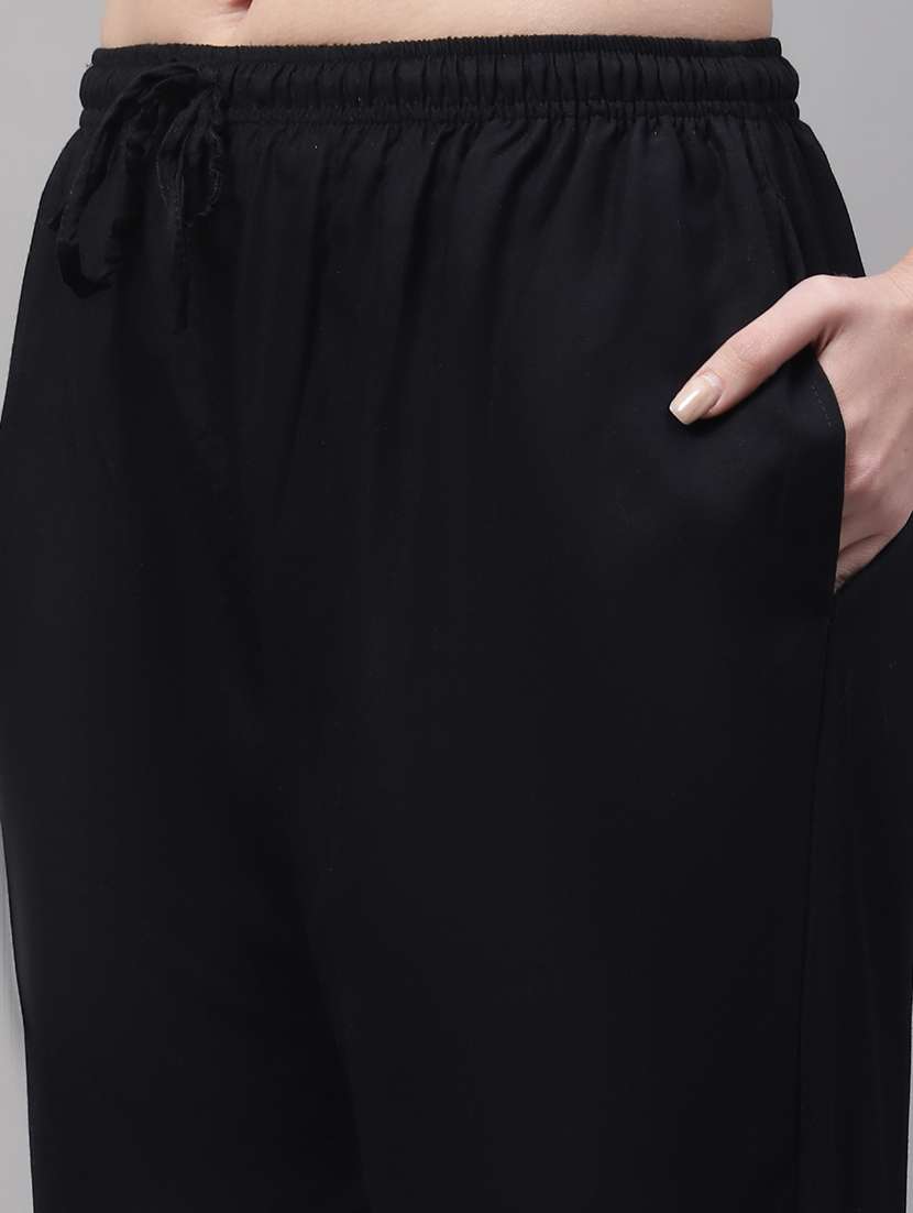 mid rise solid palazzo - 19566512 -  Standard Image - 5